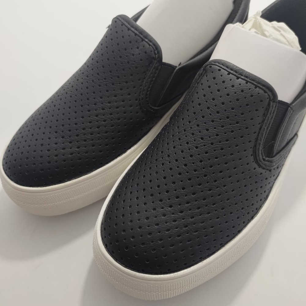 Croft Slip On Flat Platform Sneaker Black